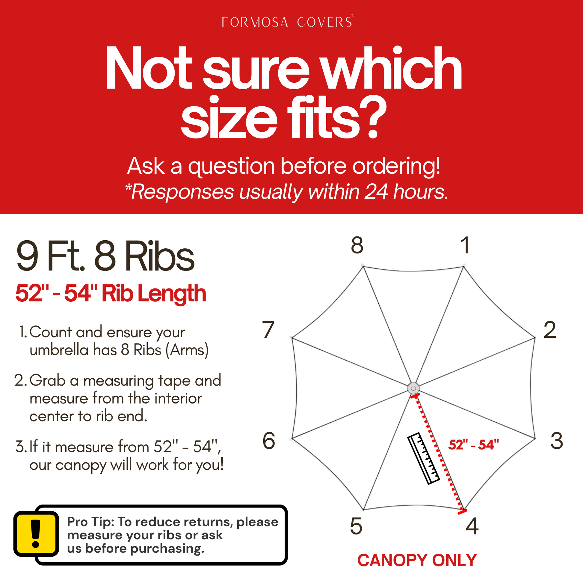 9ft Market Patio Umbrella 8 Rib Replacement Canopy Royal Blue - Formosa Covers