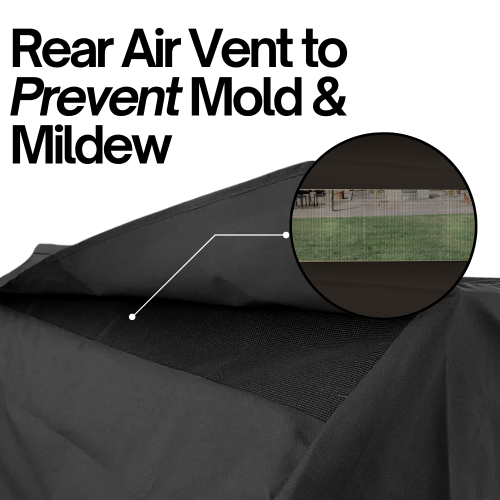 Built-In BBQ Outdoor Gas Grill Cover 30"L x 30"D x 16"H Black