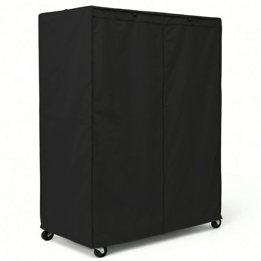 Storage Shelving Unit Cover, fits racks 60"W x 24"D x 72"H in Black