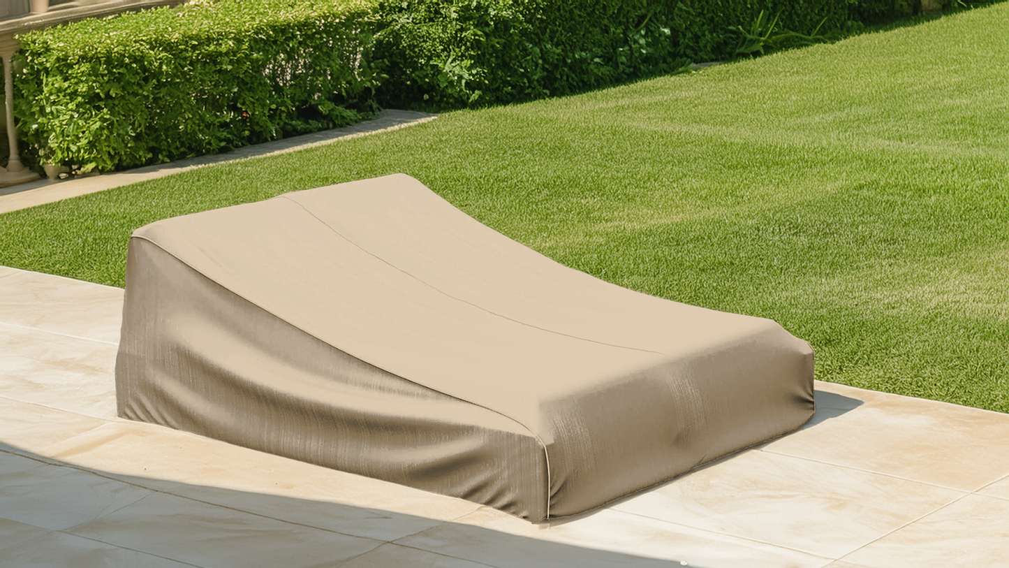 Patio Double Chaise Lounge Cover 84"L x 60"W x 24"H Classic Taupe - Formosa Covers