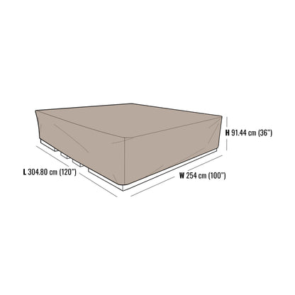 Atleisure Seating Group Furniture Cover 120" L x 100" W x 36" H