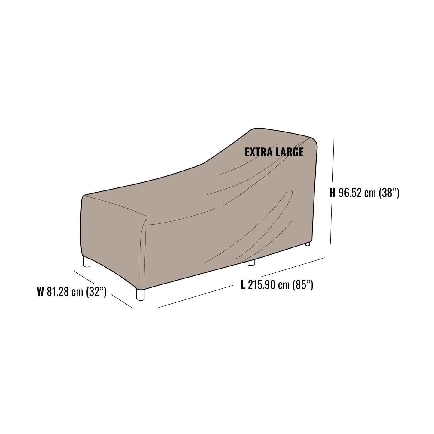 Atleisure Patio Chaise Lounge Cover - Formosa Covers