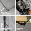 Car Seat Hammock Cover with Non-Slip Fabric for Dogs and Pets Grey