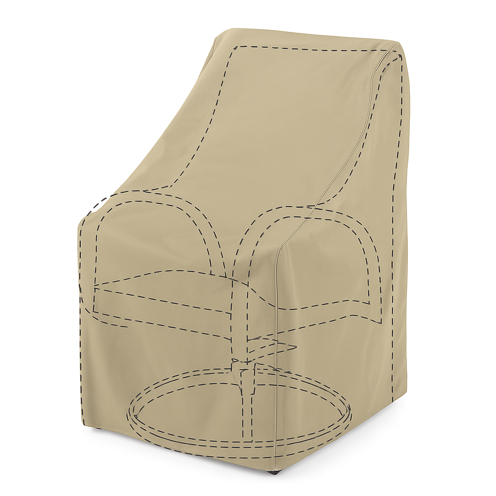 Patio Swivel Dining Chair Cover 27"L x 42"H Classic Taupe
