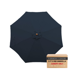 9ft Market Patio Umbrella 8 Rib Replacement Canopy Dark Blue