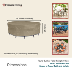 Patio Conversation Set Cover For Round Table 104