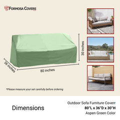 Patio Outdoor Sofa Cover Up to 80