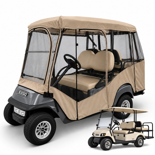 EZGO MESH Golf Cart Enclosure for 2+2 Passenger (4 Passenger Short Roof 58")