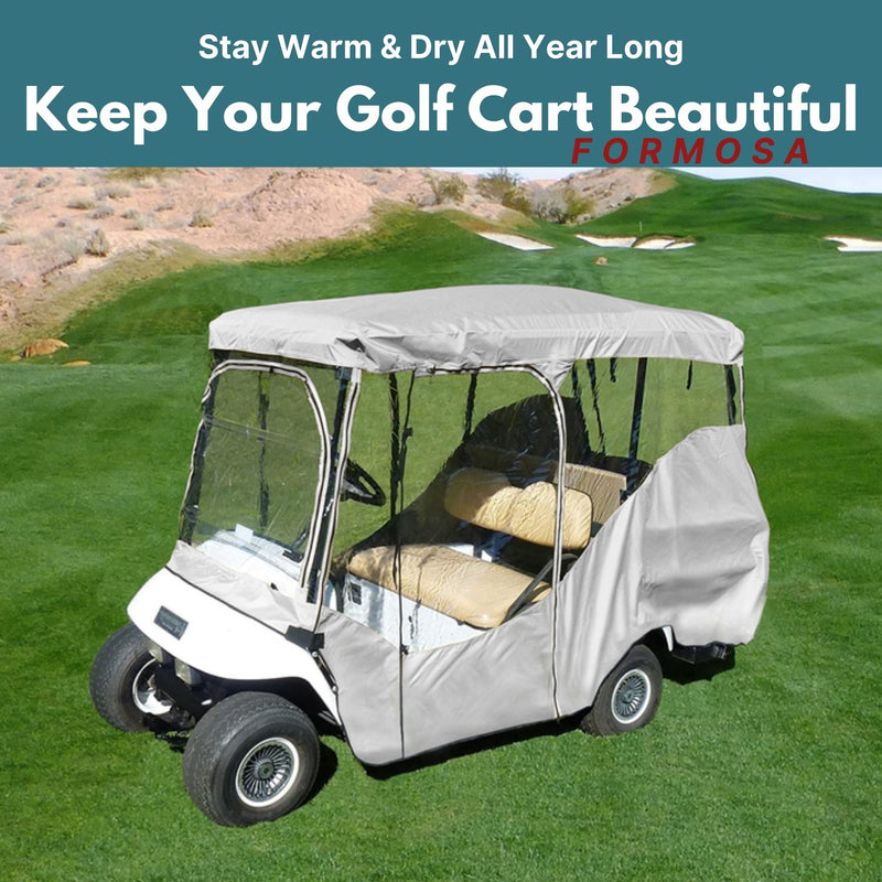 4 Passenger Golf Cart Driving Enclosure Cover Grey