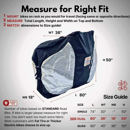 measure for right fit for Electric Bike Cover