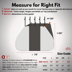 measure chart for dual single quad bike guide