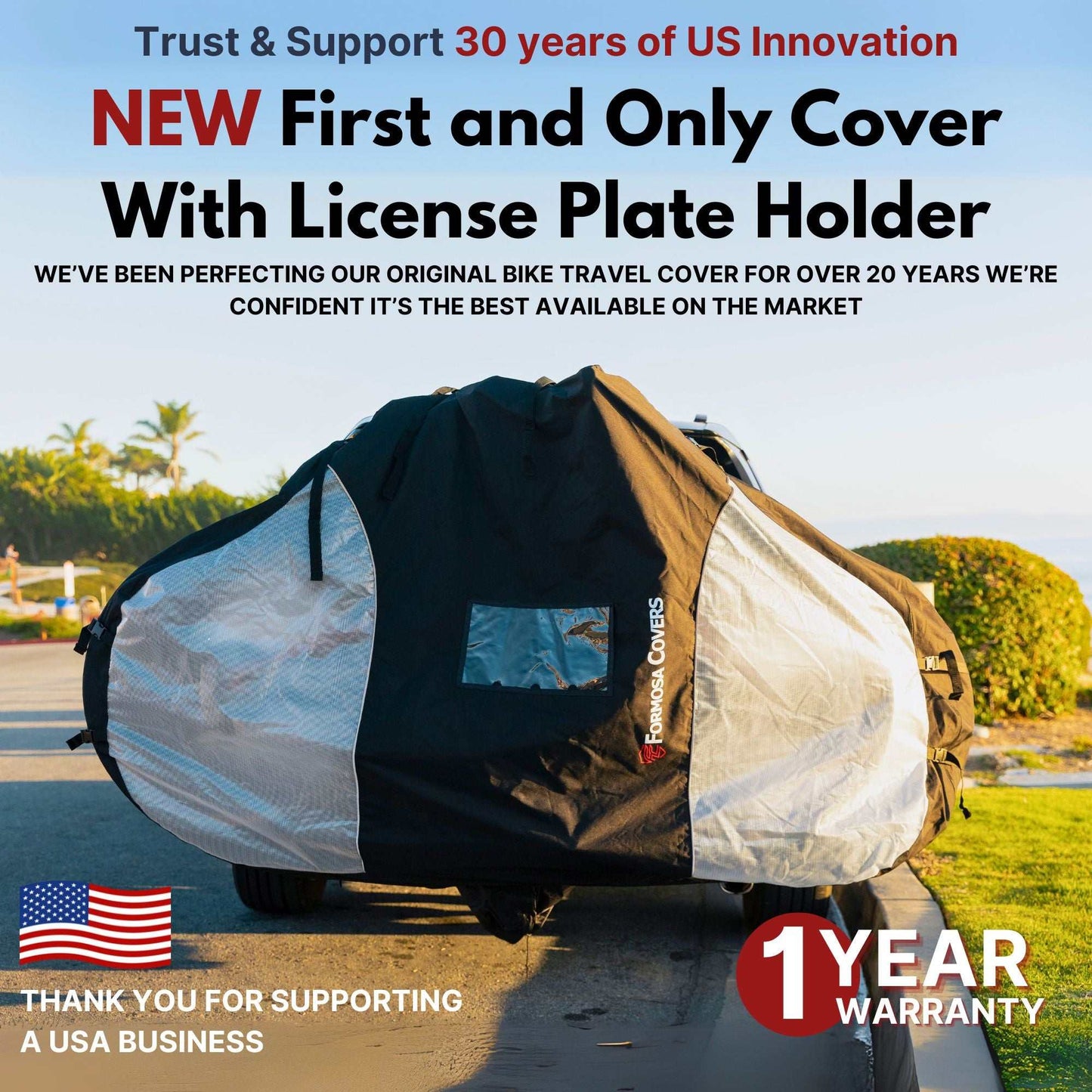 Sample Fabric Test - Dual Bike Rack Cover For Transport (Fits 1-2 Bicycles) Large Translucent Ends