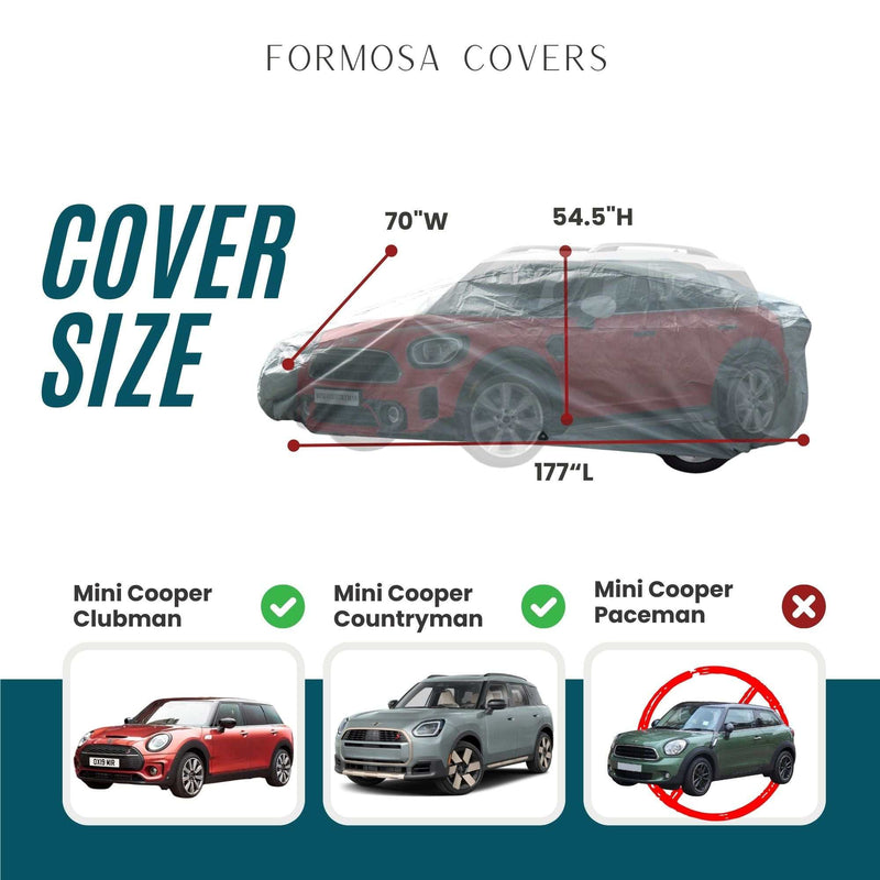 Car Cover for Mini Cooper Countryman and Clubman 177"L x 70"W x 54.5"H