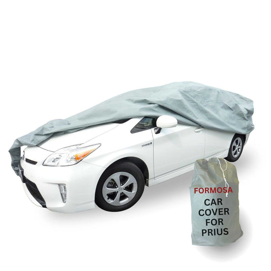 Toyota Prius car cover in charcoal grey, fits 177"L x 70"W x 54.5"H, durable protection.