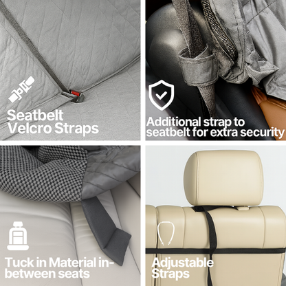 Pet Single Car Seat Cover with Floor Coverage Grey - Formosa Covers