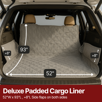 Deluxe Padded Cargo Liner  52"W x 93"L in Grey - Formosa Covers