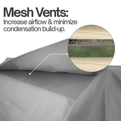 BBQ Outdoor Grill Cover 36"L x 26"D x 46"H Grey Vinyl - Formosa Covers