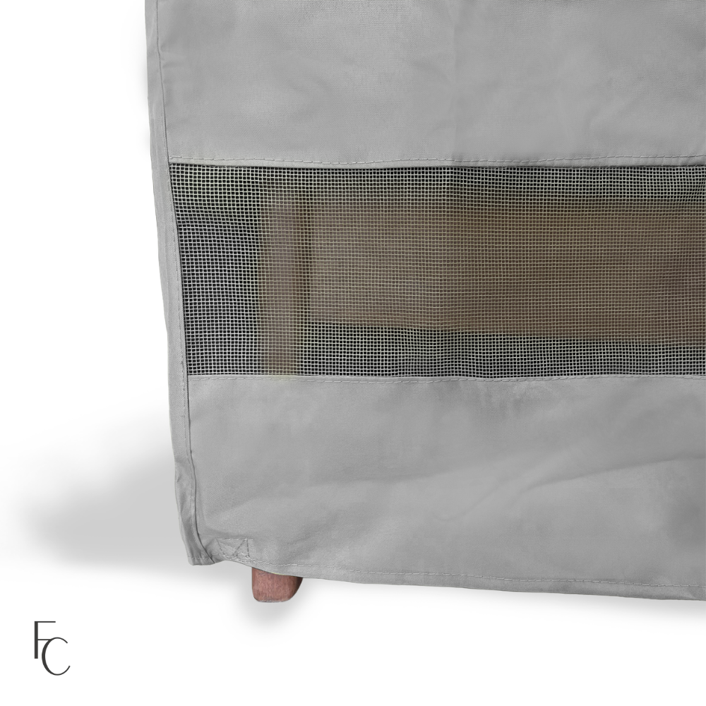 Patio Set Cover For Rectangular or Oval Table 132"L x 104"W x 44"H Extra Wide Reserve Grey - Formosa Covers