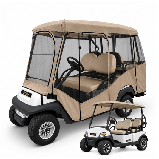 Club Car MESH Golf Cart Enclosure for 2+2 Passenger [4 Passenger Short Roof 58"]