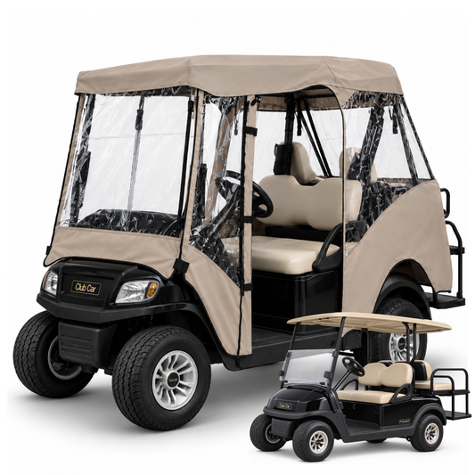 Club Car Golf Cart Enclosure, 2+2 Passenger with 58" Roof [Fits Precedent, DS, Onward, Tempo]