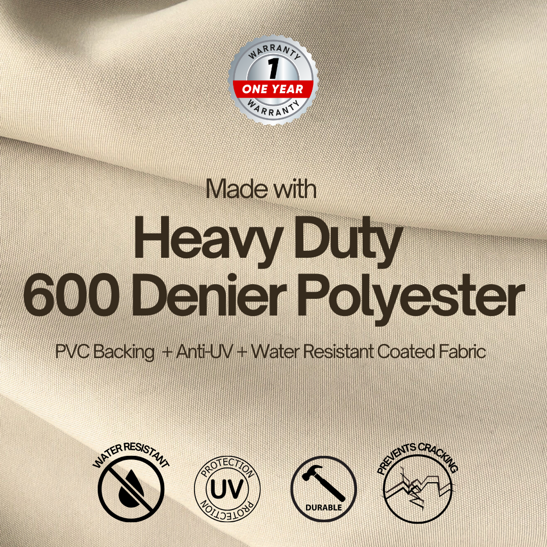 Built-In BBQ Outdoor Gas Grill Cover 33"L x 30"D x 16"H Taupe