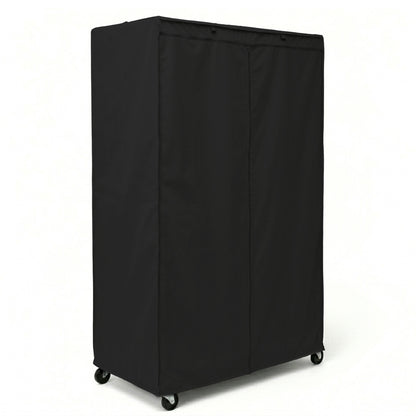 Storage Shelving Unit Cover, fits racks 48"W x 24"D x 72"H in Black