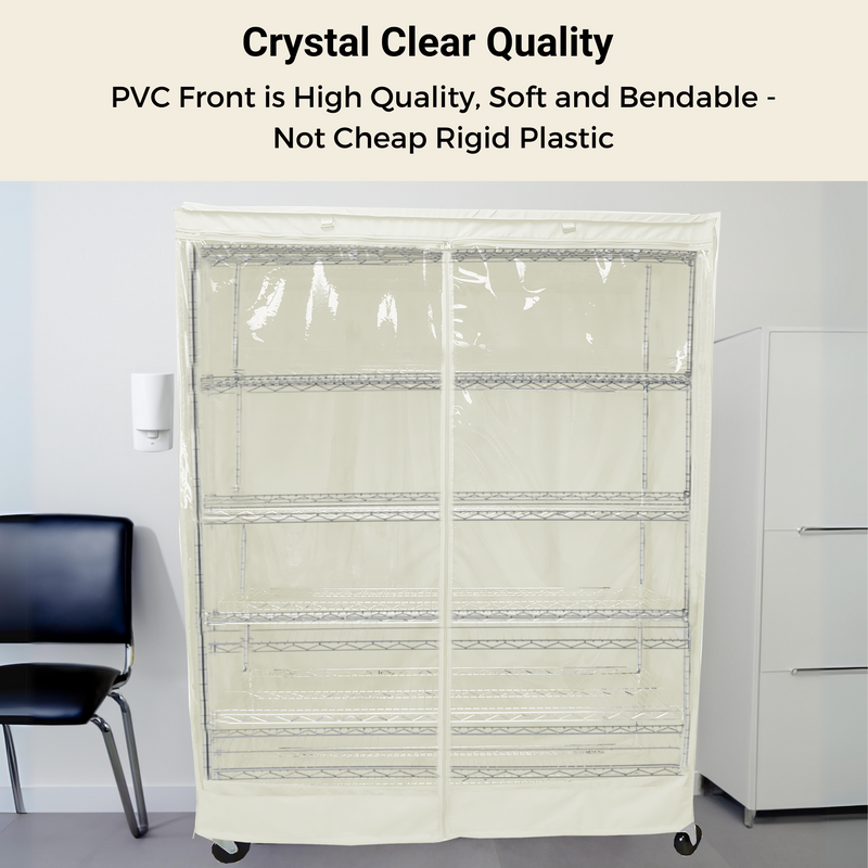 Clearn Rack Cover Wire Rack Shelving Covers - Clear Front Panel for Easy Storage View ...