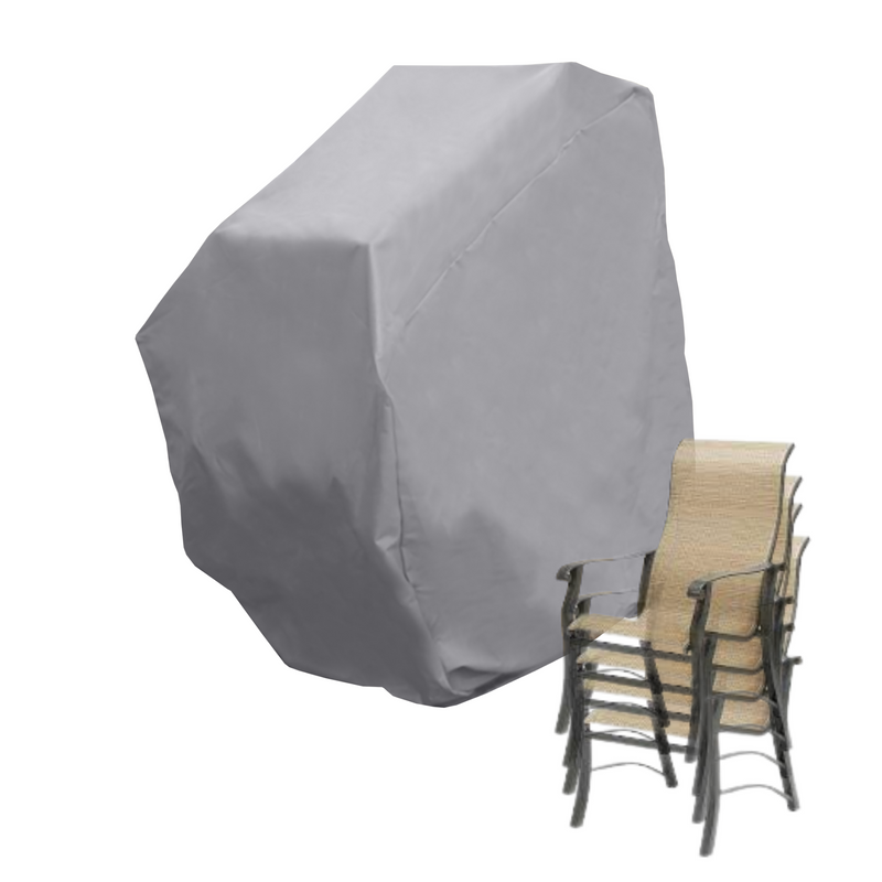 Patio Stacked Chairs Cover Up to 8 Chairs 32"W x 42"D Reserve Grey
