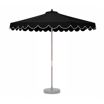 [SHIPS BY 6/16/26] 9ft 8 Rib Replacement Umbrella Canopy with Scallops in Black - Formosa Covers