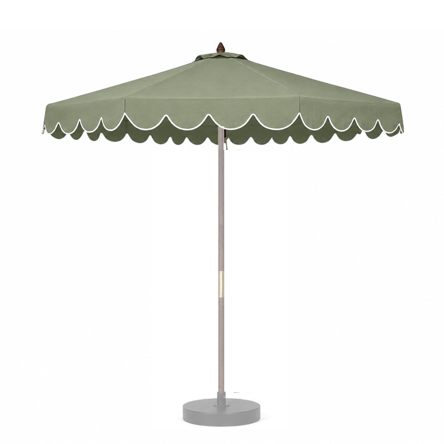 [SHIPS BY 6/16/26] 9ft 8 Rib Replacement Umbrella Canopy with Scallops in Sage Green
