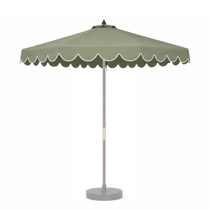 [SHIPS BY 6/16/26] 9ft 8 Rib Replacement Umbrella Canopy with Scallops in Sage Green - Formosa Covers