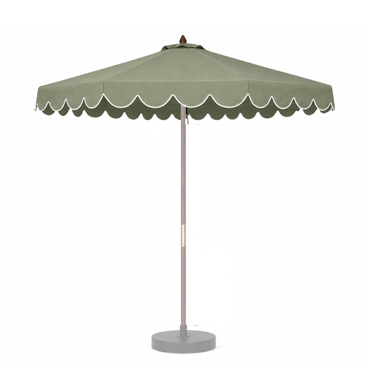 [SHIPS BY 6/16/26] 9ft 8 Rib Replacement Umbrella Canopy with Scallops in Sage Green