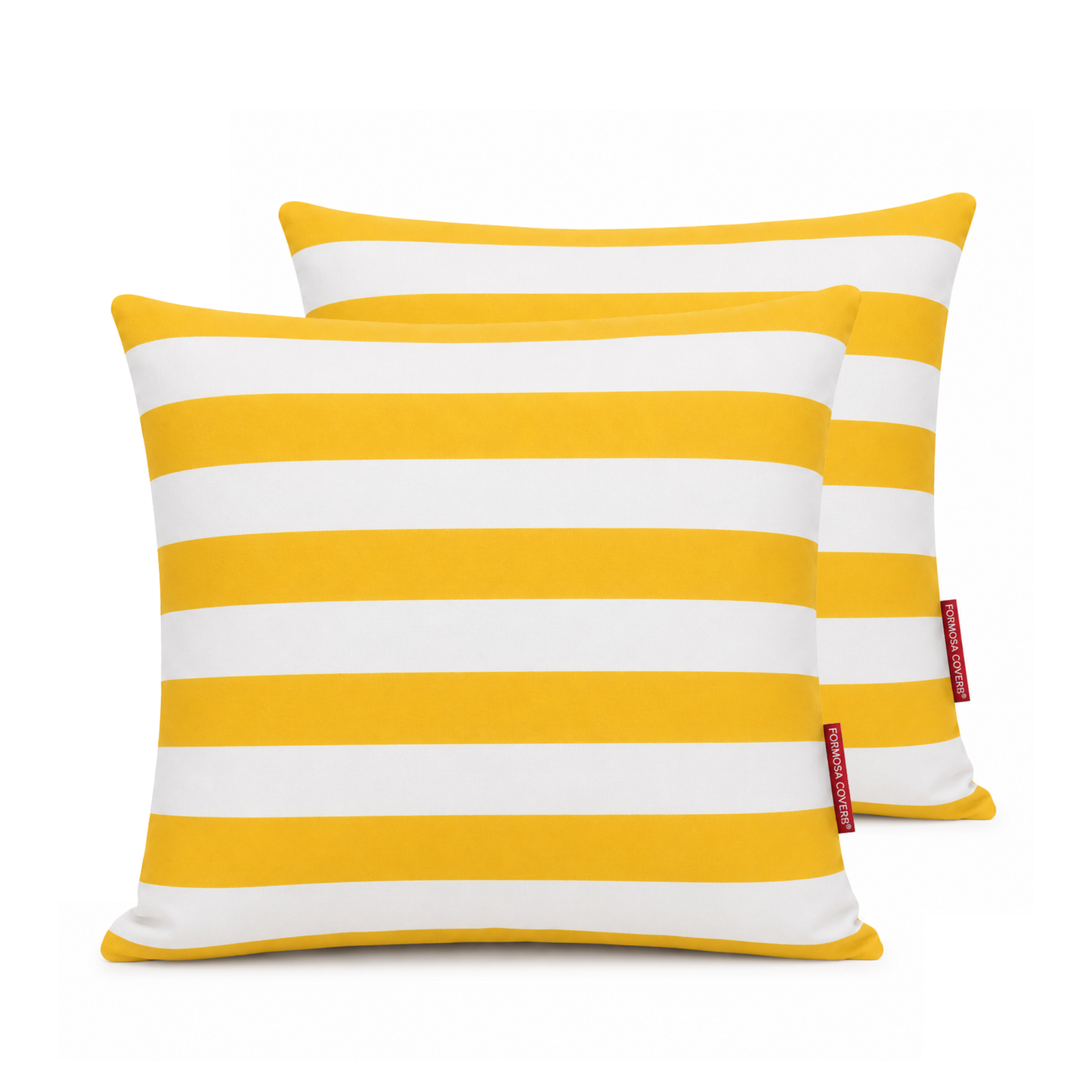 [SHIPS BY 6/16/26] Outdoor Patio Pillow Cover in Cabana Yellow Stripe Olefin (2 Pack)