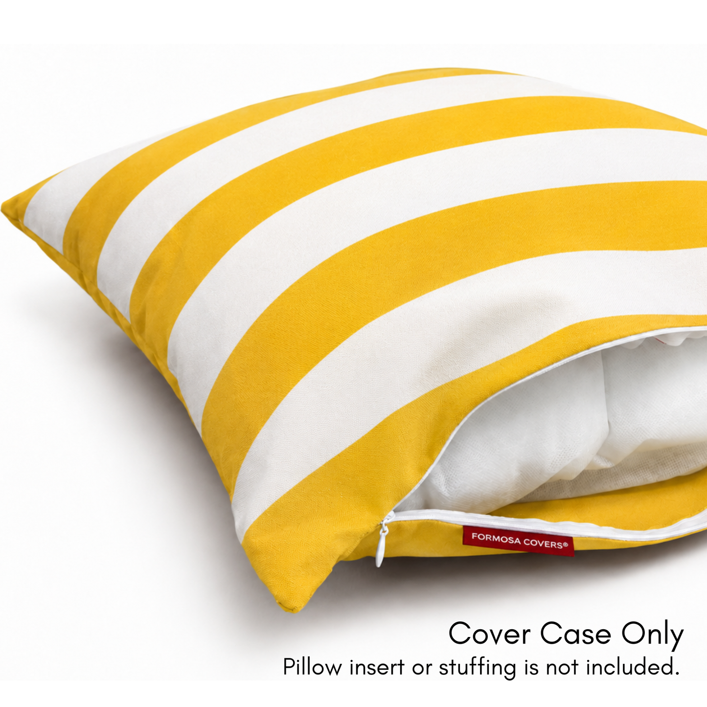 [SHIPS BY 6/16/26] Outdoor Patio Pillow Cover in Cabana Yellow Stripe Olefin (2 Pack)