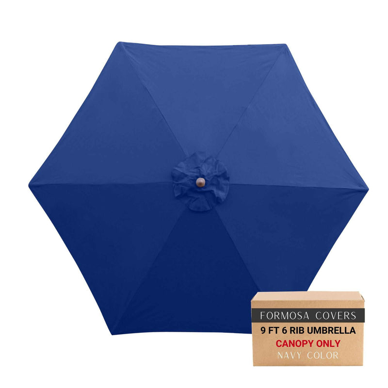 9ft Market Patio Umbrella 6 Rib Replacement Canopy Navy Olefin