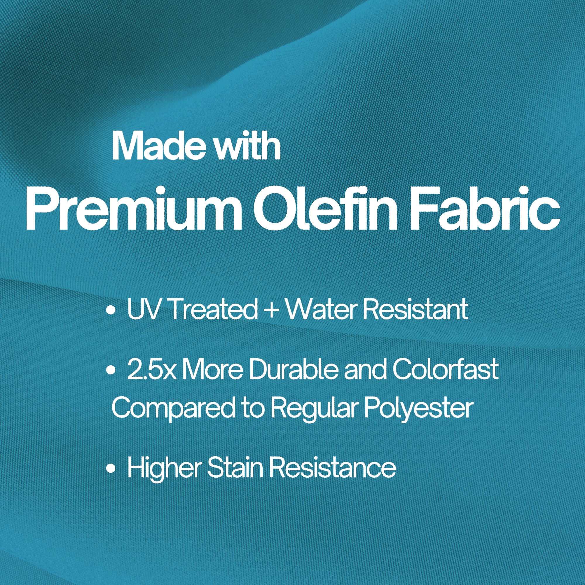 9ft Market Patio Umbrella 6 Rib Replacement Canopy Aqua Olefin