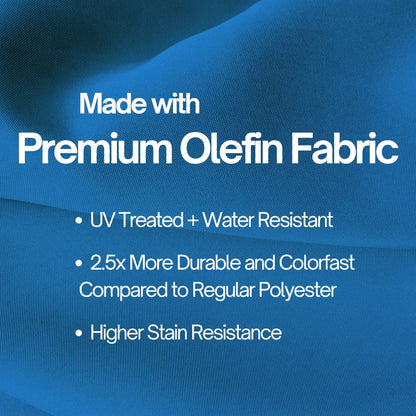 11ft Market Patio Umbrella 8 Rib Replacement Canopy Capri Blue Olefin - Formosa Covers