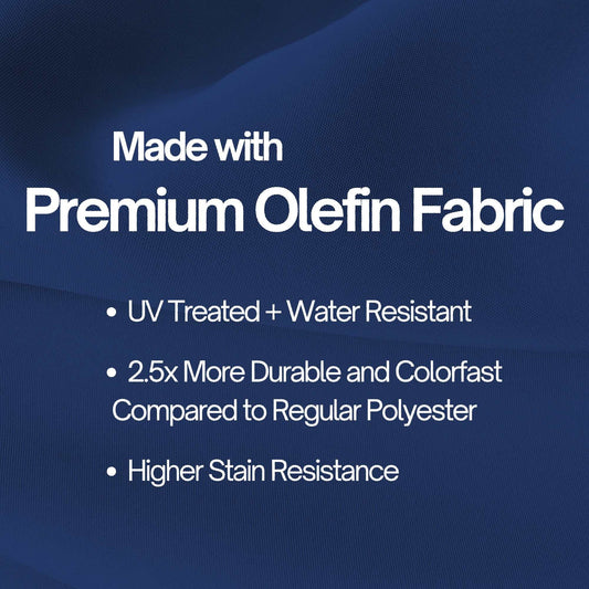 11ft Market Patio Umbrella Double-Vented 8 Rib Replacement Canopy Navy Olefin