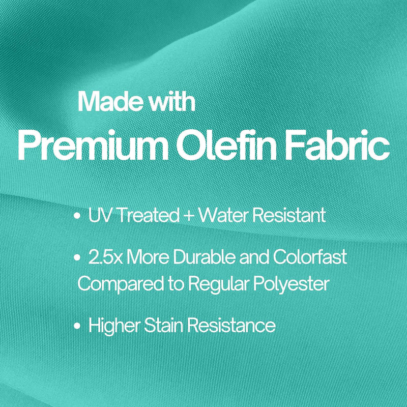 9ft Market Patio Umbrella 8 Rib Replacement Canopy Turquoise Olefin