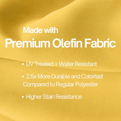 9ft Market Patio Umbrella 8 Rib Replacement Canopy Yellow Olefin - Formosa Covers