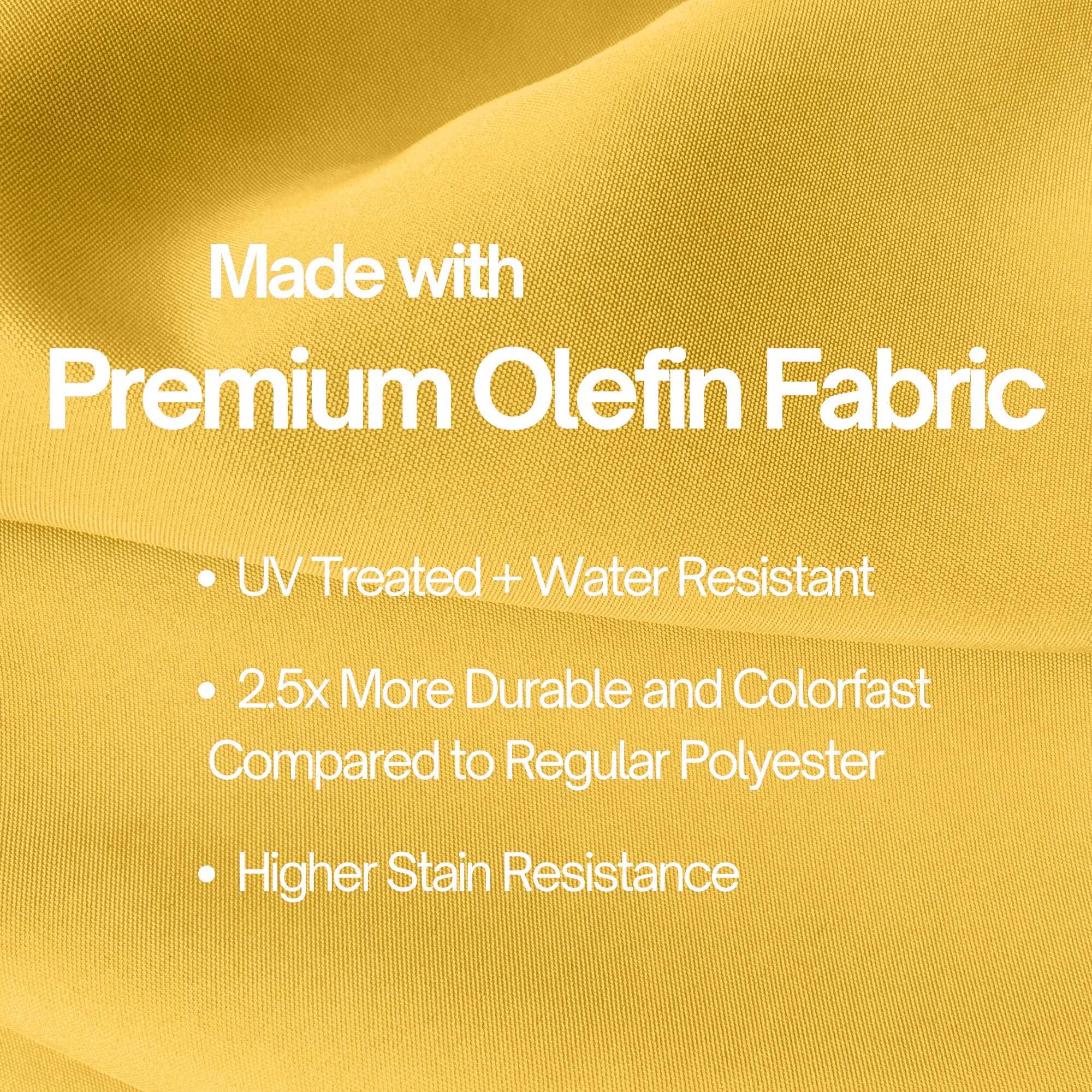 9ft Market Patio Umbrella 6 Rib Replacement Canopy Yellow Olefin