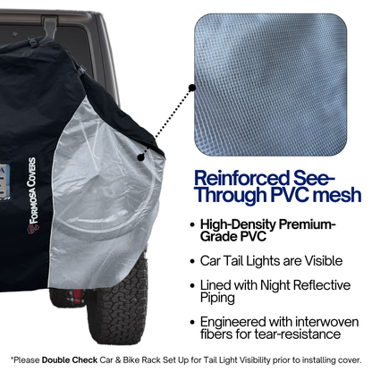 Electric Bike Cover for Transport (Fits 1-2 E-Bikes) with Large Translucent Ends