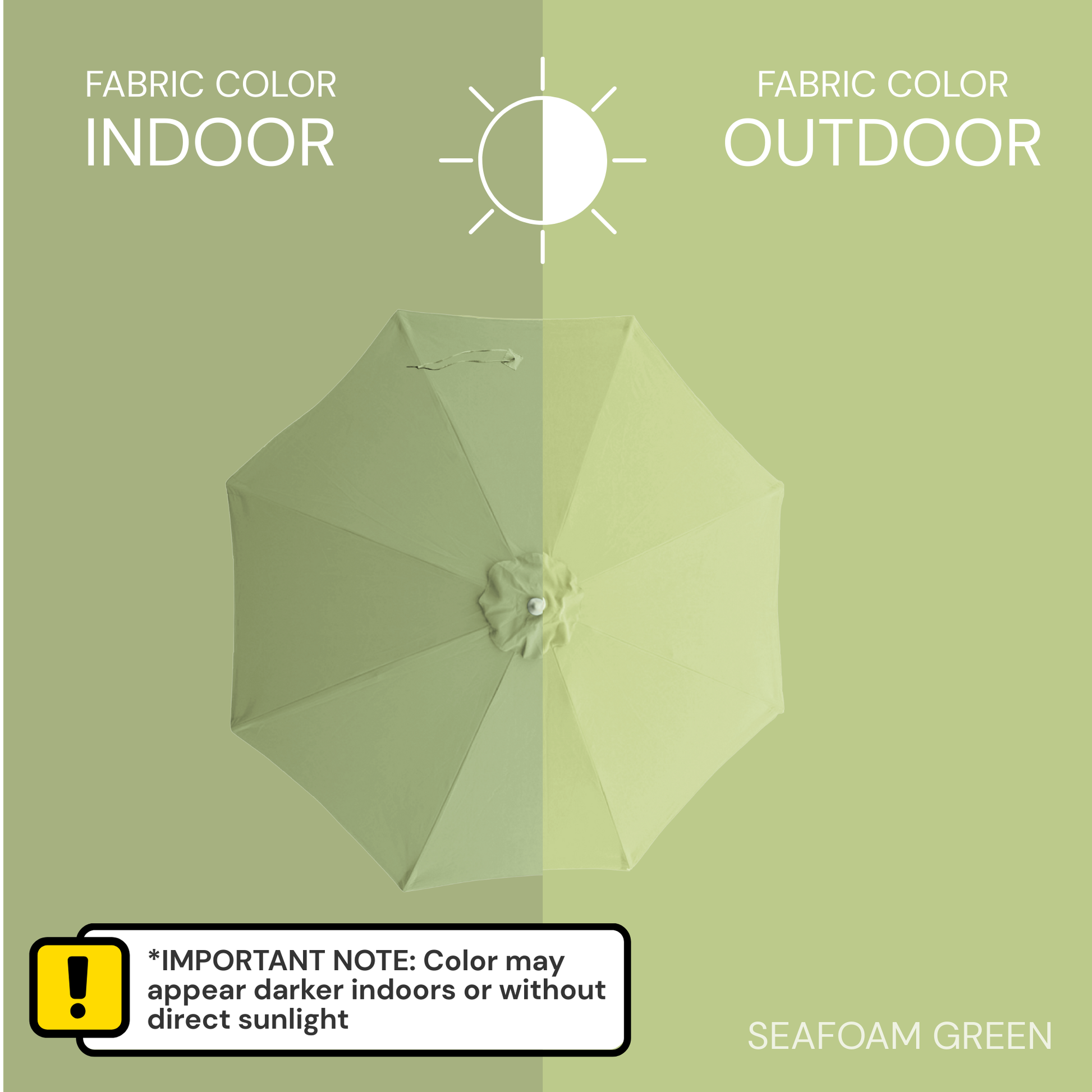 9ft Market Patio Umbrella 8 Rib Replacement Canopy Seafoam Green - Formosa Covers