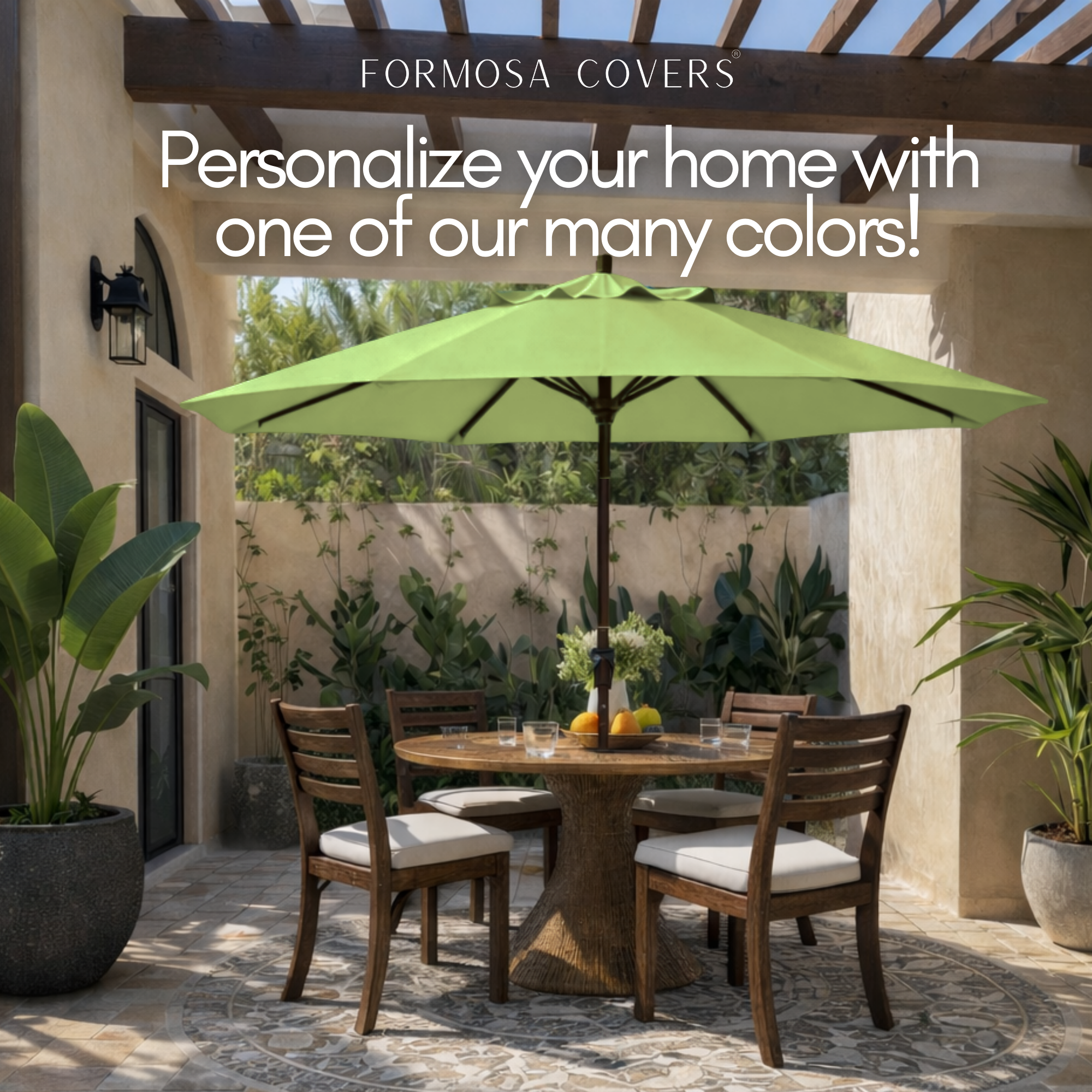 9ft Market Patio Umbrella 8 Rib Replacement Canopy Seafoam Green - Formosa Covers