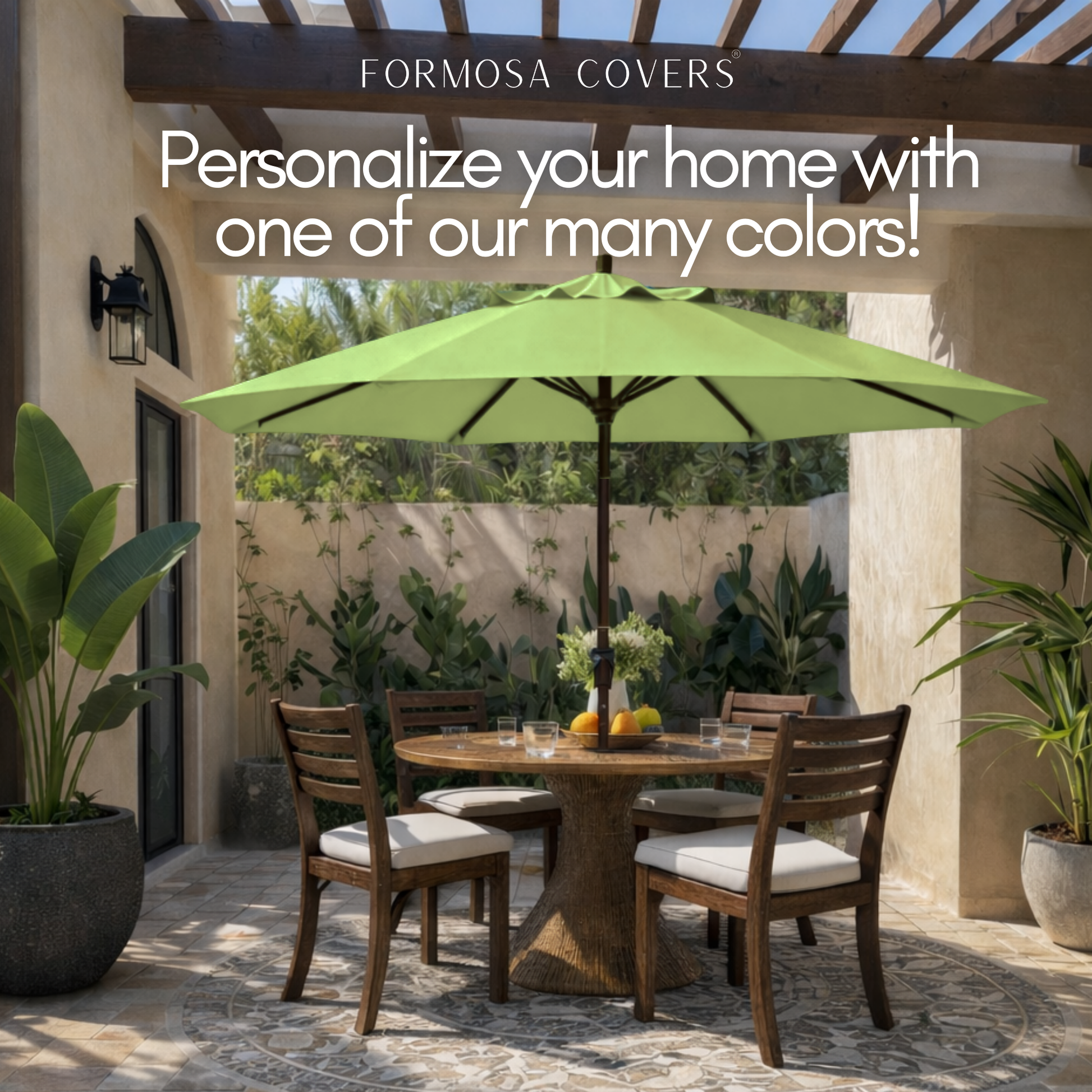 9ft Market Patio Umbrella 8 Rib Replacement Canopy Seafoam Green - Formosa Covers