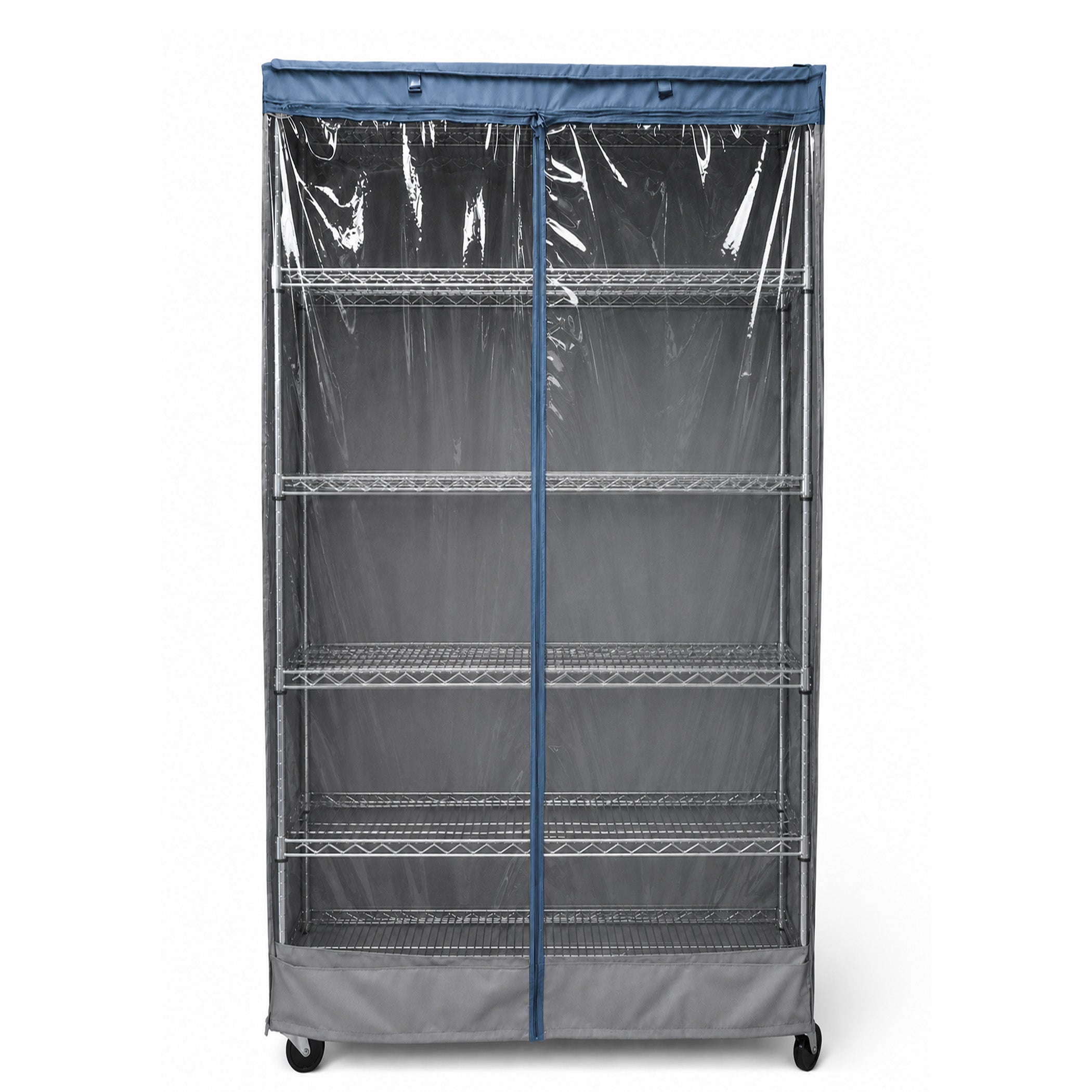 36x18x72 Grey Dusty Blue See-Through Shelving Cover – Formosa Covers