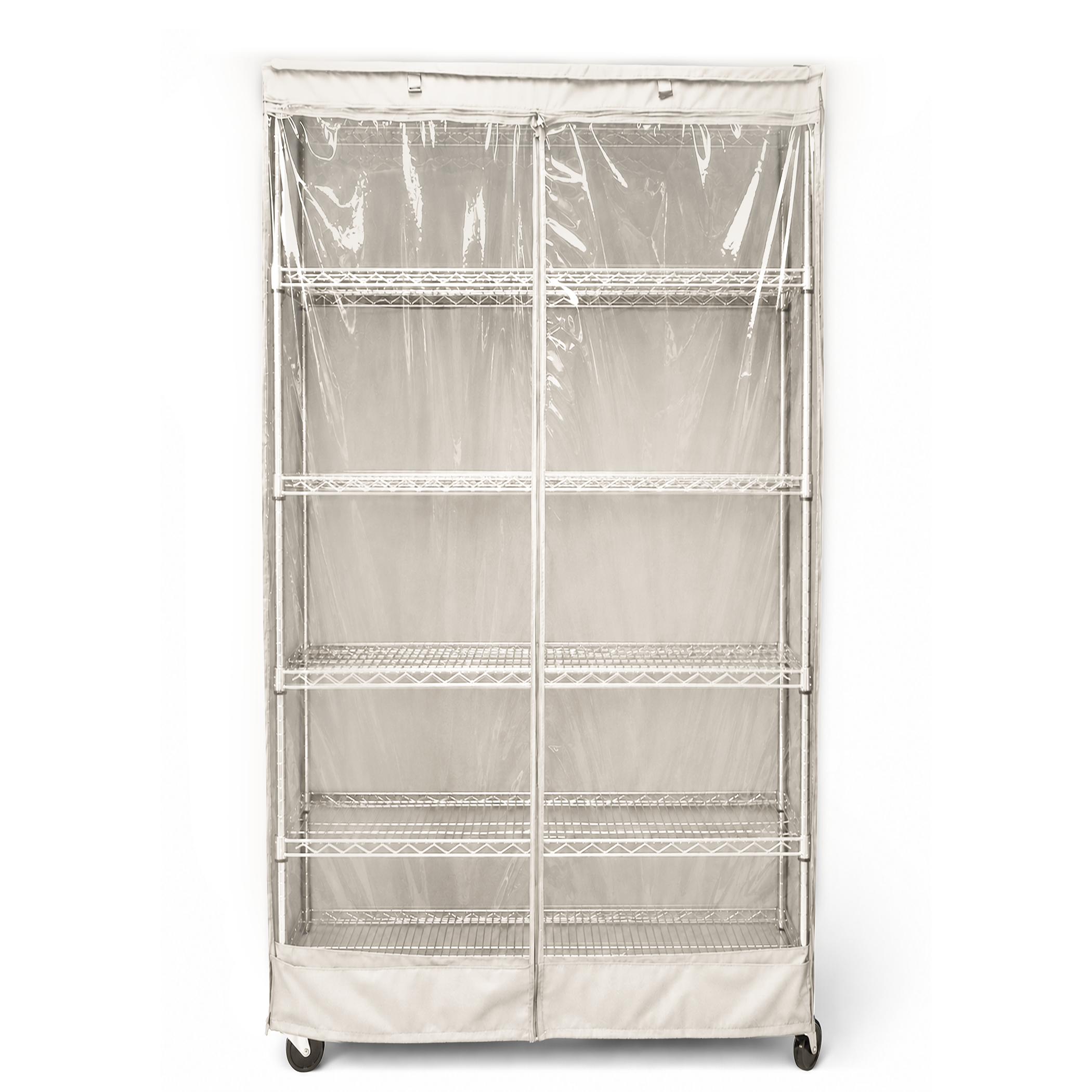 Wall Rack Cover Wire Rack Shelving Covers Sizes 36 18 72 See Through Off White ...