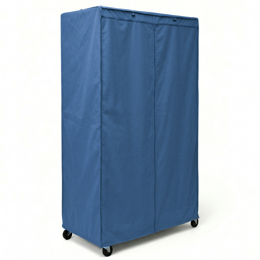 Storage Shelving Unit Cover, fits racks 48"W x 18"D x 72"H in Dusty Blue
