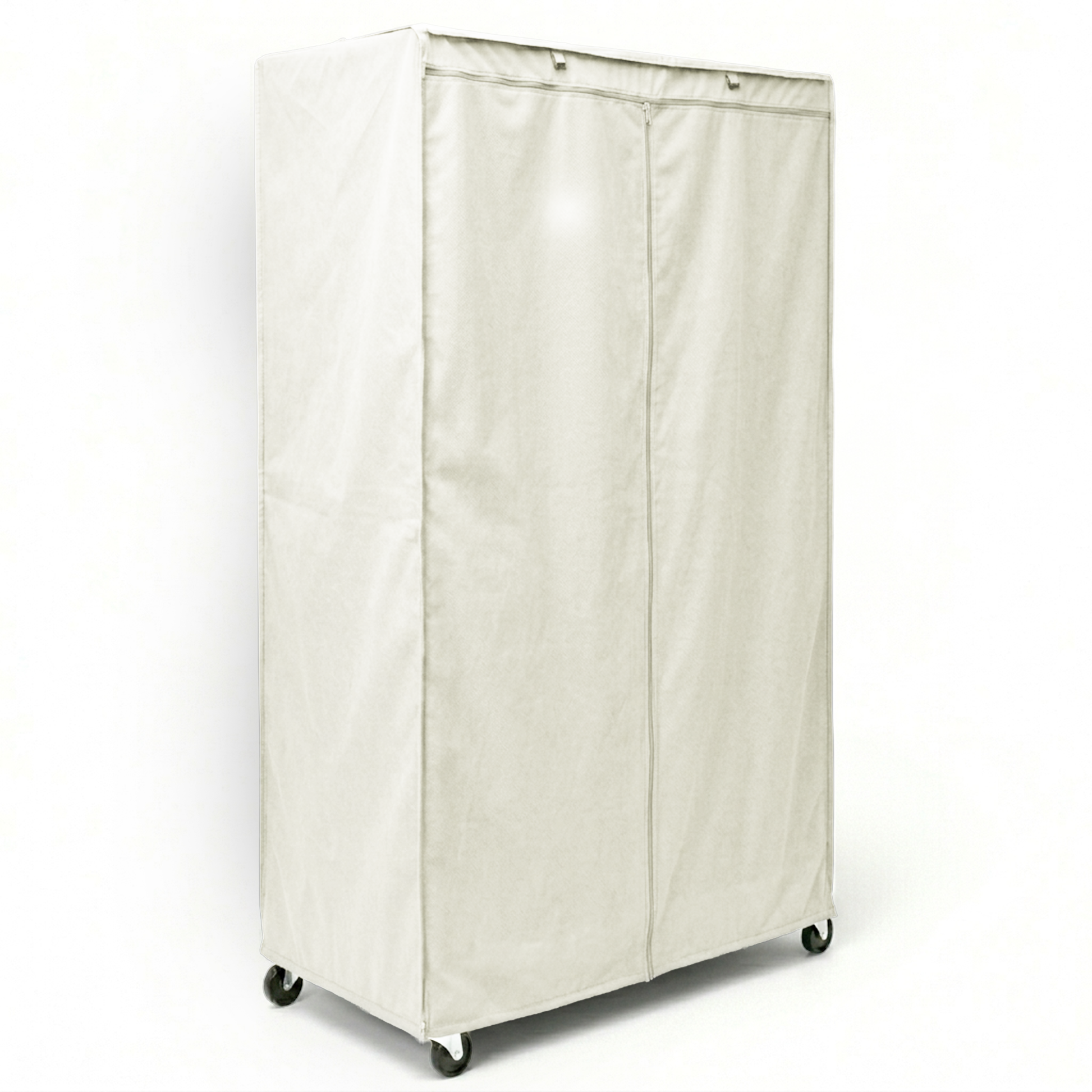 Storage Shelving Unit Cover, fits racks 48"W x 18"D x 72"H in Off White - Formosa Covers