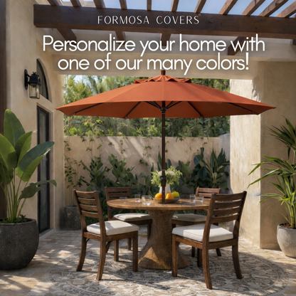9ft Market Patio Umbrella 8 Rib Replacement Canopy Terracotta - Formosa Covers